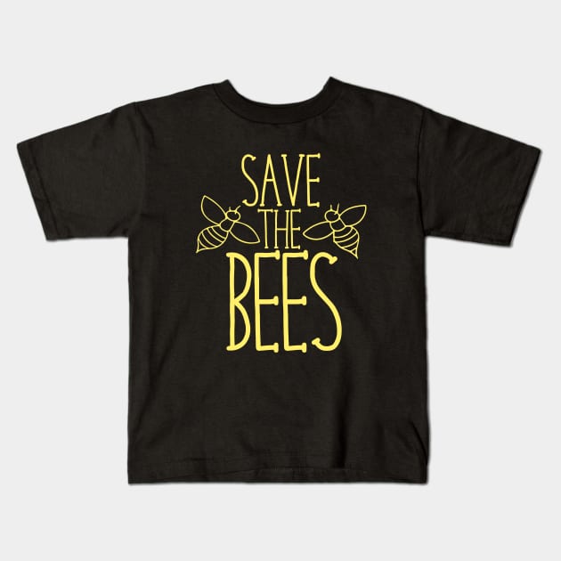 Save the bees Kids T-Shirt by bubbsnugg